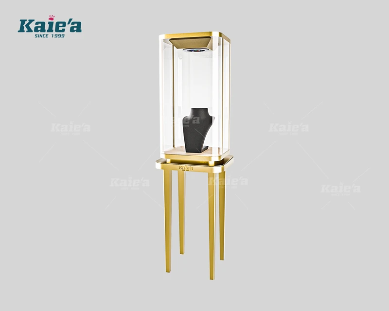 Meuble &agrave; bijoux courb&eacute; de luxe &agrave; une porte - mod&egrave;le haut