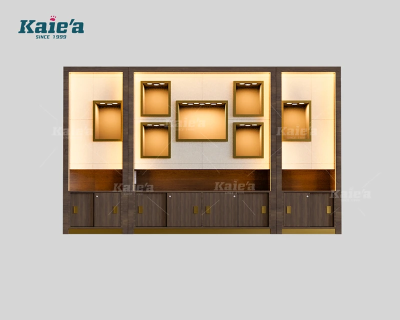 Vitrine &agrave; bijoux de haute qualit&eacute; s&eacute;rie en bois
