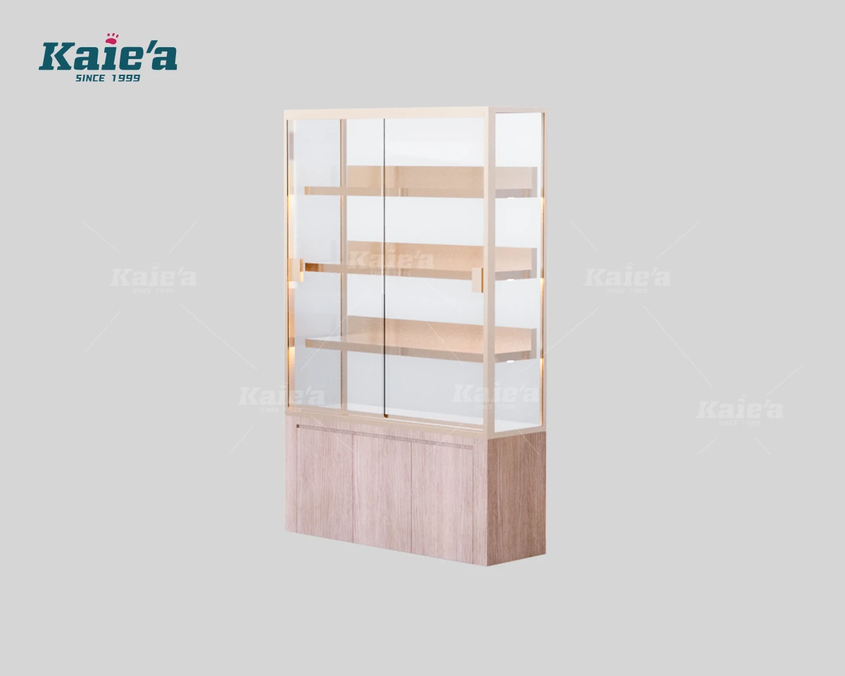 Vitrine verticale fine en verre de luxe